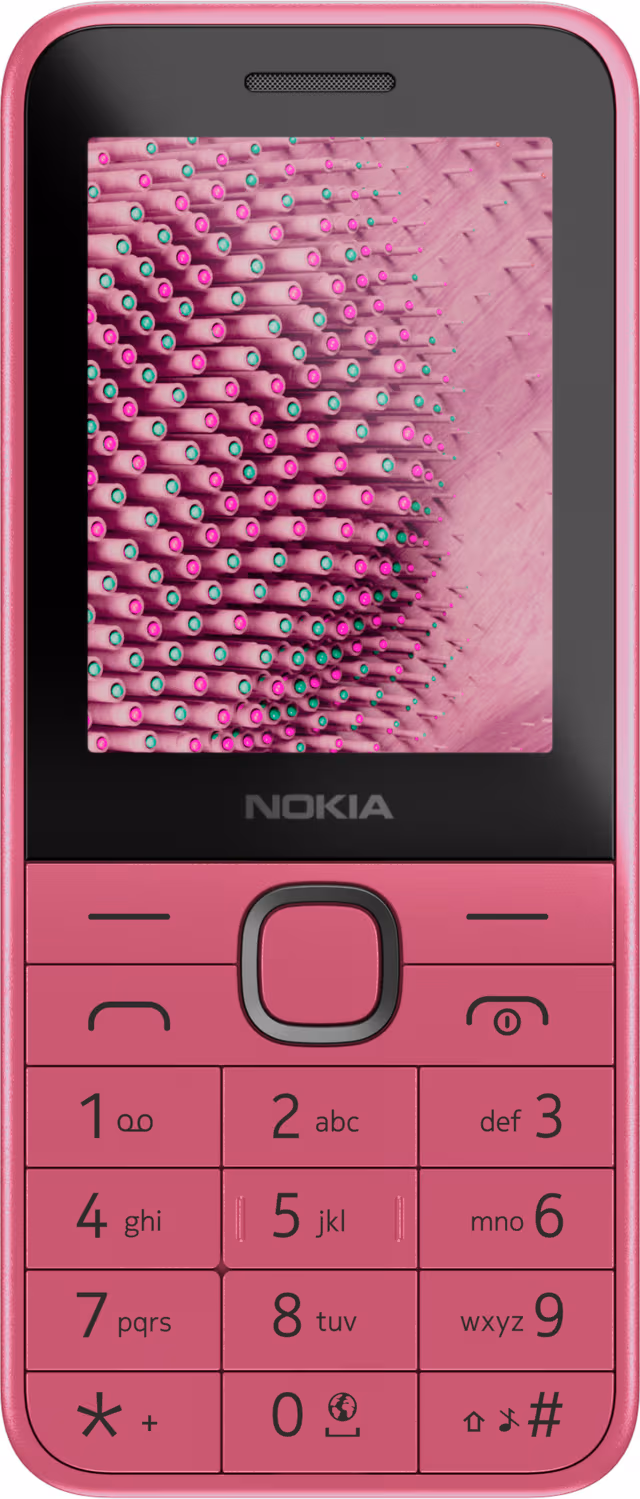 Nokia 225 4G klassisk mobiltelefon (rosa)