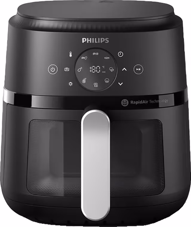 Philips 2000 Series NA221 - hot air fryer - black / silver