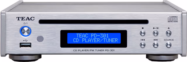Teac PD-301DAB-X CD-spelare och FM/DAB-tuner (silver)