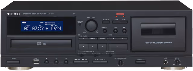 TEAC AD-850-SE CD & Cassette-player with USB Black