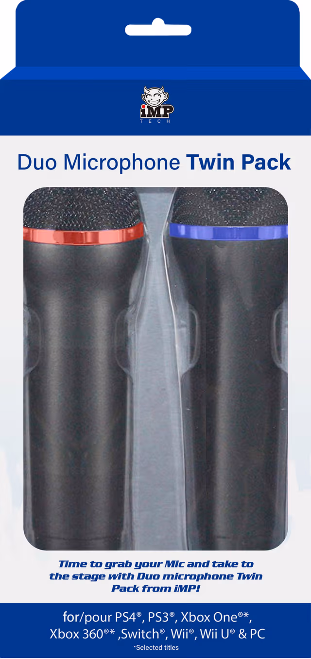 iMP TECH Duo Microphone Twin Pack - Wired Microphone - Sony PlayStation 4