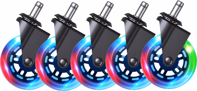 Piranha hjul för gamingstol – 5-pack (RGB)