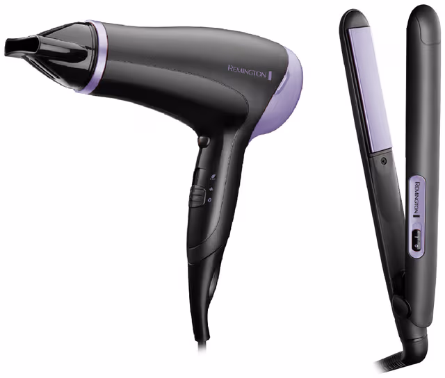 Remington Style Essentials hårtork och plattång presentset D3016GP