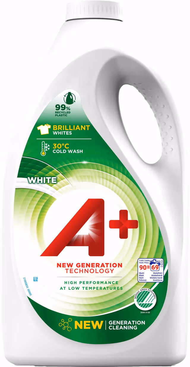A+ White flytande tvättmedel 50412 (3.6L)
