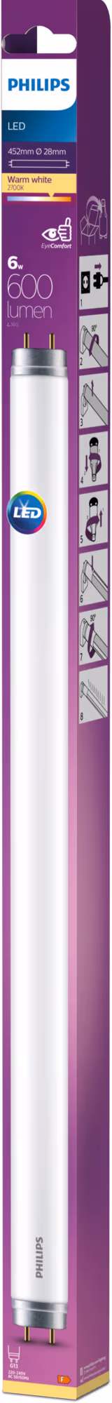 Philips LED-glödlampa T8 EM 5W/830 450 mm G13