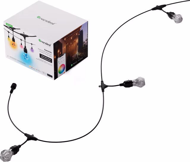 Nanoleaf Essentials Matter Smart Multicolor Outdoor String Lights Expansion Pack - 15 m