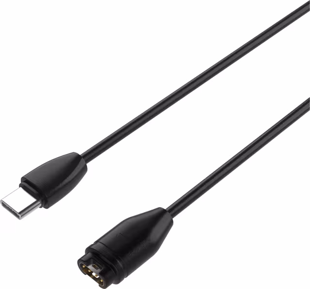 FIXED USB-C Laddningskabel för Garmin Smartwatch Svart