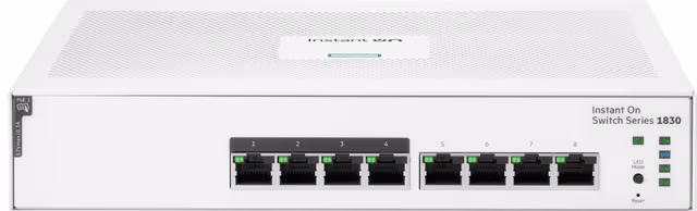 Hewlett Packard Enterprise Aruba Instant On 1830 8G 4p Class4 PoE 65W Switch
