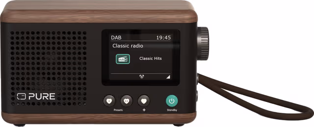Pure Classic Mini portabel digitalradio (kaffesvart/valnöt)