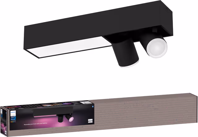 Philips Hue Centris 2x5.7W Spots - Svart