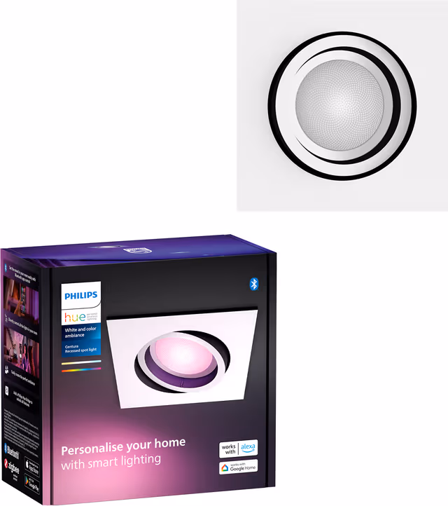 Philips Hue Centura Infälld Spotlight Kvadrat - Vit