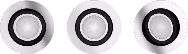 Philips Hue Milliskin Infälld Spotlight Rund - Aluminium - 3-Pack