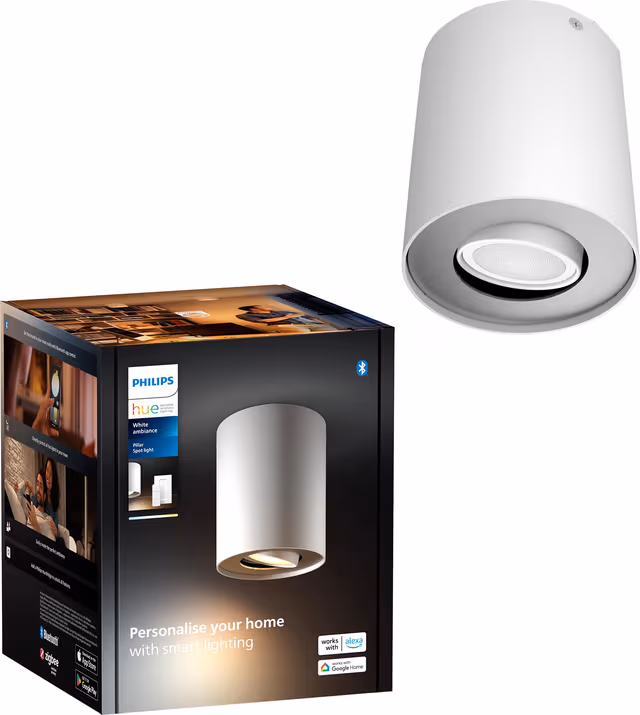 Philips Hue Pillar enkel spotlight 4.2W GU10 (vit)