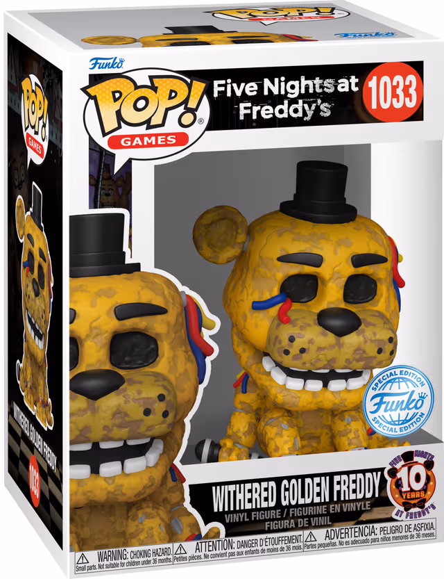 Funko! - Vinyl Excl FNAF Withered Golden Freddy - Figur
