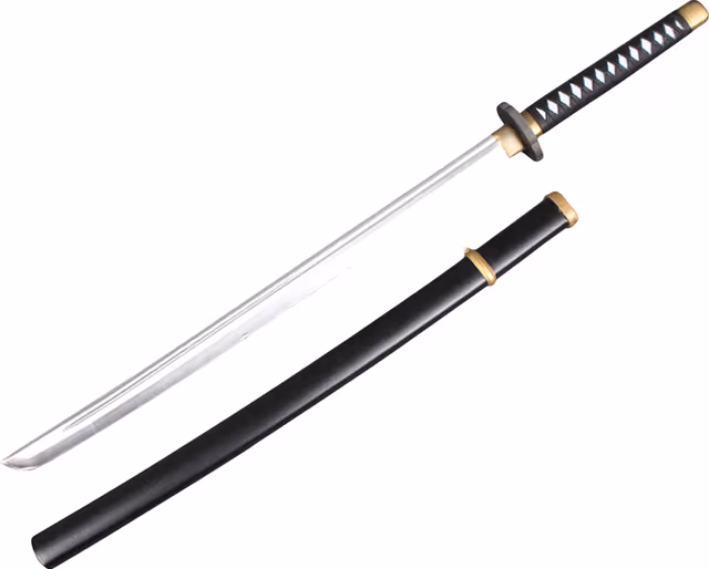 Nemesis Now Katana lekssakssvärd (svartvitt handtag)