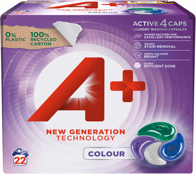 A+ Color Active 4 Caps tvättmedelskapsel