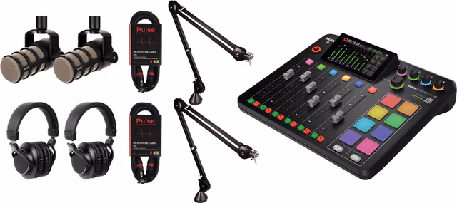 RØDE RØDECaster Pro II podcast-kit (2 personer)