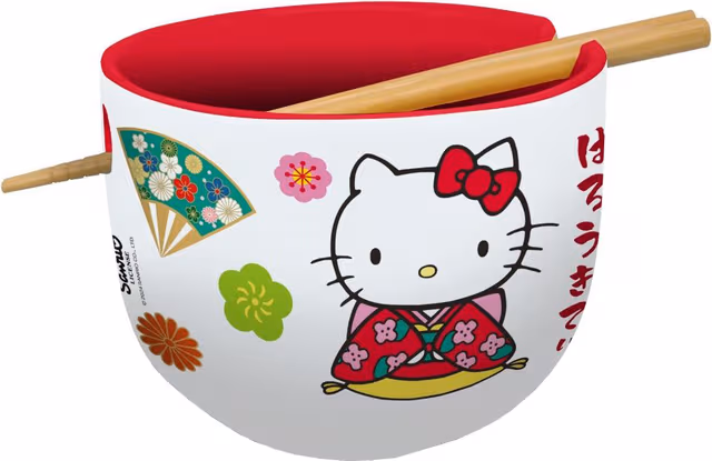 Konix Hello Kitty skål & ätpinnar