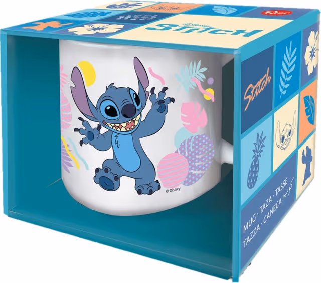 Konix Stitch mugg (Hawaii-blommor)