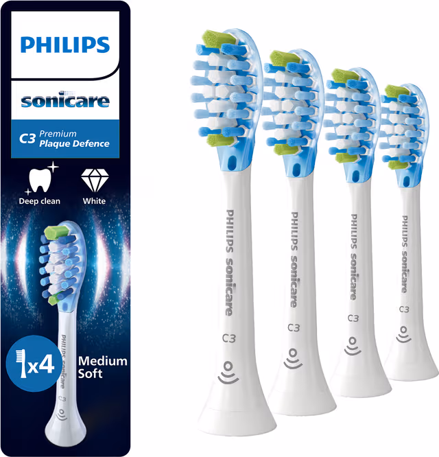 Philips Sonicare C3 premium tandborsthuvud HX9044/87 (Vit 4 pack)