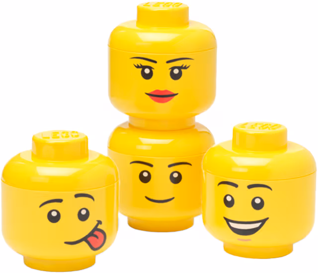 LEGO förvaringsbox (4-pack, gul)