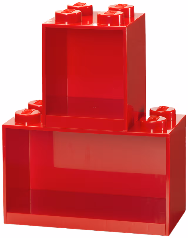 LEGO BRICK SHELF SET - RED