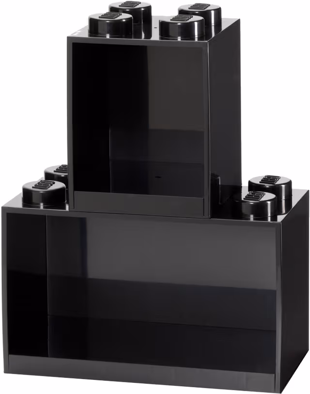 LEGO BRICK SHELF SET - BLACK
