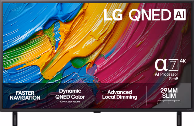 LG 43" TV LED 4K 43" QNED AI QNED80 4k Smart TV 2025