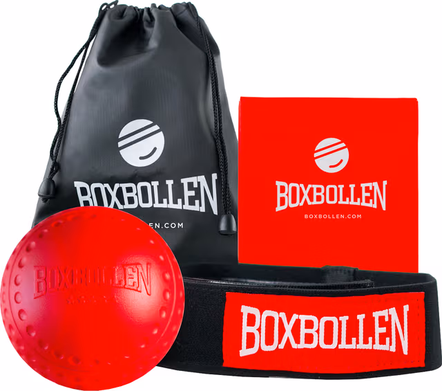 Boxbollen Complete Set hälsoutrustning (röd)