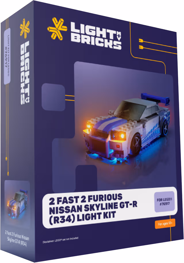 Light My Bricks 2 Fast 2 Furious Nissan Skyline GT-R belysningsset 76917