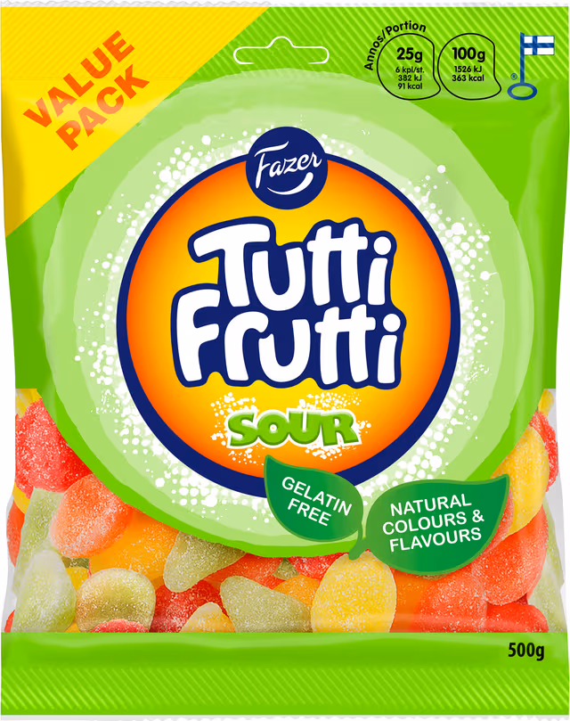 Fazer Tutti Frutti surt godis 403225