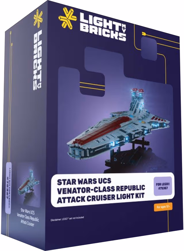 Light My BricksUCS Venator-Class Republic Attack Cruiser ljuskit 75367