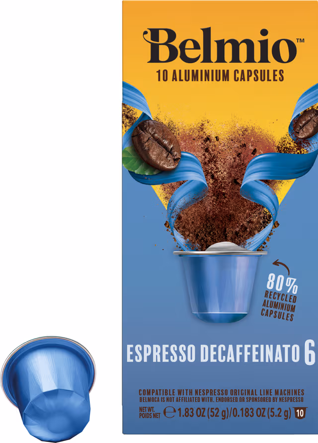Belmio Espresso Decaffeinato kaffekapslar för Nespresso (10-pack)