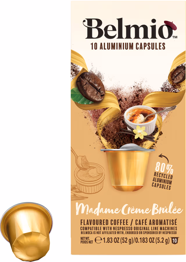 Belmio Madame Crème Brûlée kaffekapslar for Nespresso (10 pack)