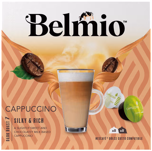 Belmio Cappuccino-kaffekapslar för Dolce Gusto (8x2-pack)