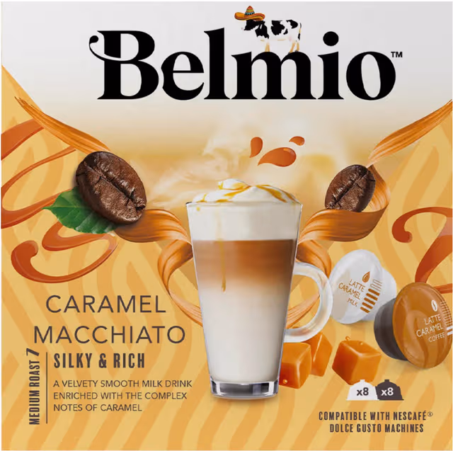 Belmio Caramel Macchiato kaffekapslar för Dolce Gusto (8x2-pack)