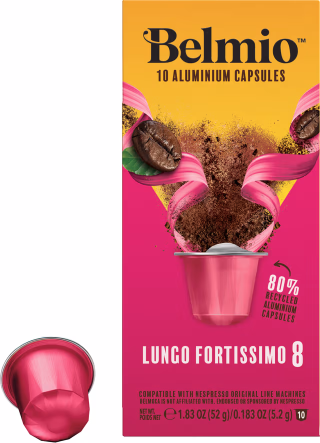 Belmio Lungo Fortissimo kaffekapslar för Nespresso (10-pack)