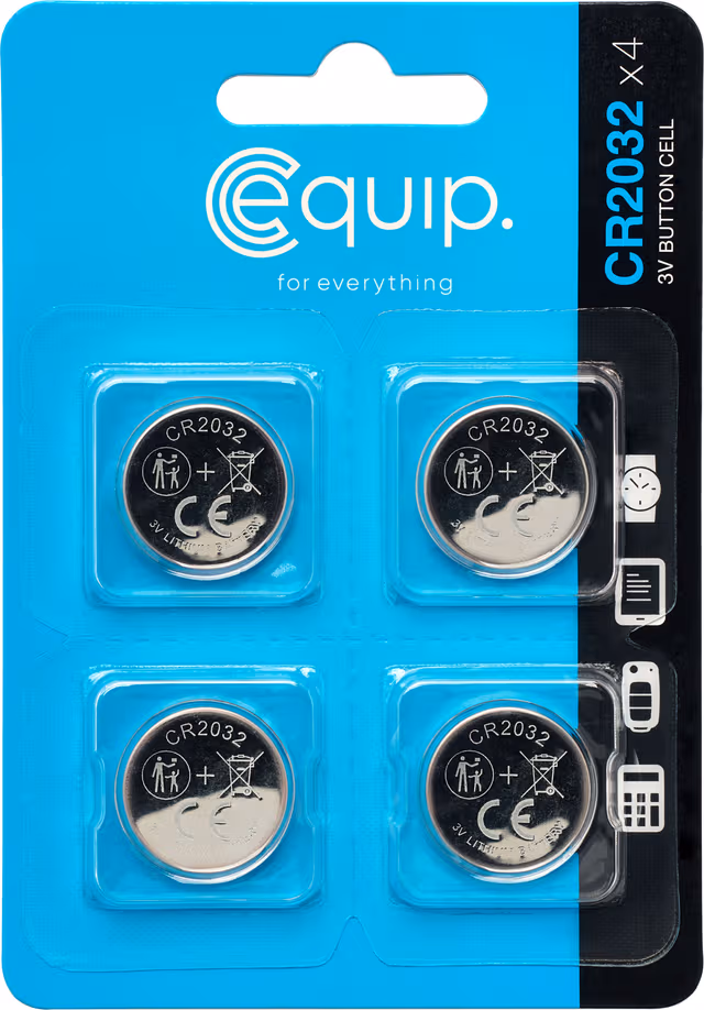 Equip CR2032 batteripaket (4-pack)