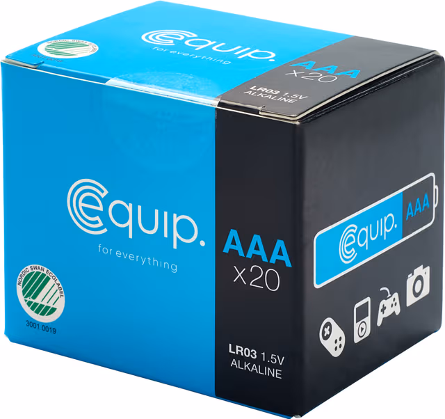 Equip AAA batteripaket (20-pack)