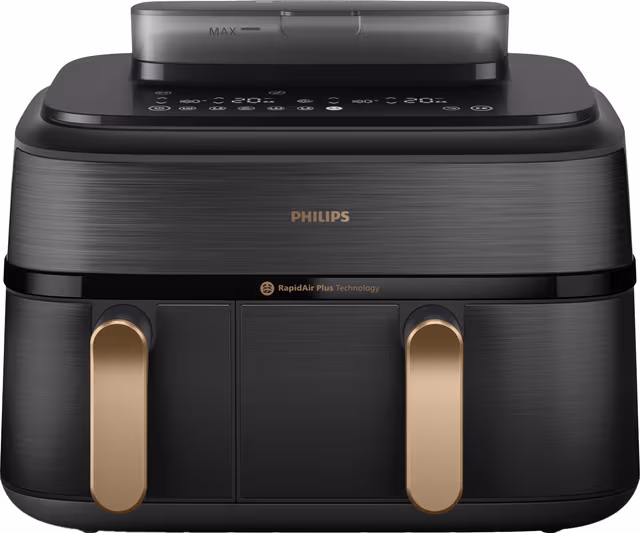 Philips 5000 Series NA552 - double hot air fryer - black stainless steel