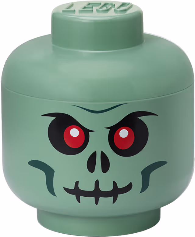 LEGO small förvaringslåda (Green Skeleton Head)