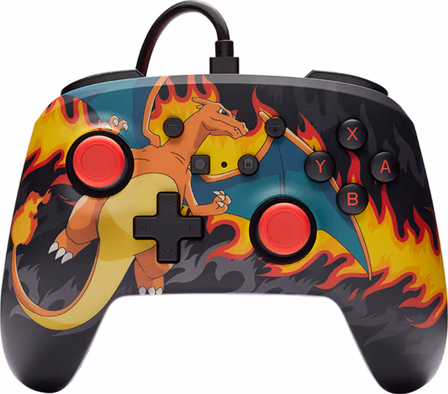 PowerA förbättrad trådbunden handkontroll för Nintendo Switch - Charizard eldstorm
