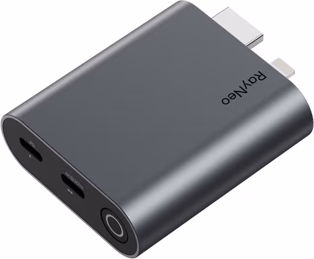 RayNeo HDMI to USB-C adapter for charging AR glass