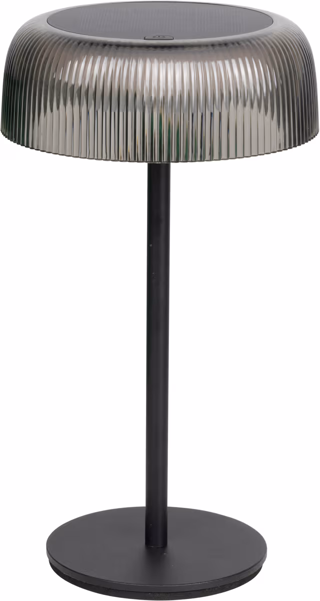 Aura uppladdningsbar bordslampa med solpanel ELC25806 (svart)