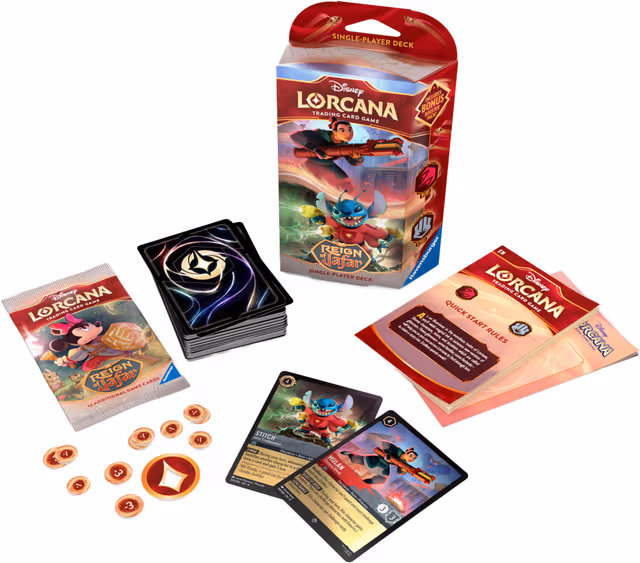 Disney Lorcana Reign of Jafar Mulan & Stitch TCG paket (Set 8)