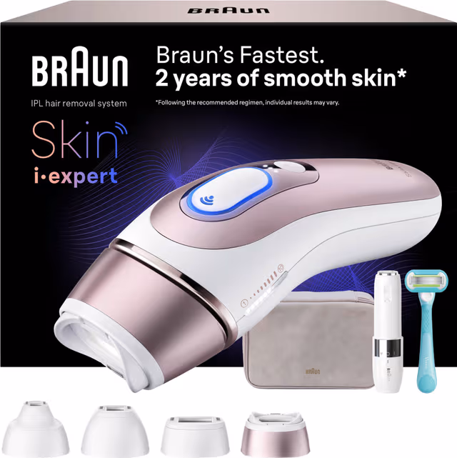 Braun Smart IPL Skin i·expert hårborttagare ljus PL7432 (vit/brons)