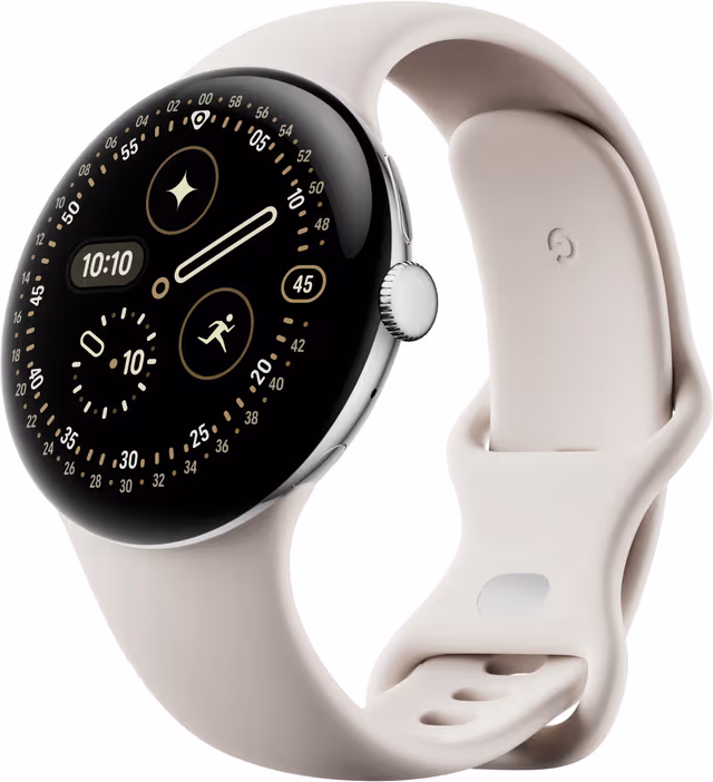 Google Pixel Watch 4 smartklocka 45mm WiFi (silver/porslin)