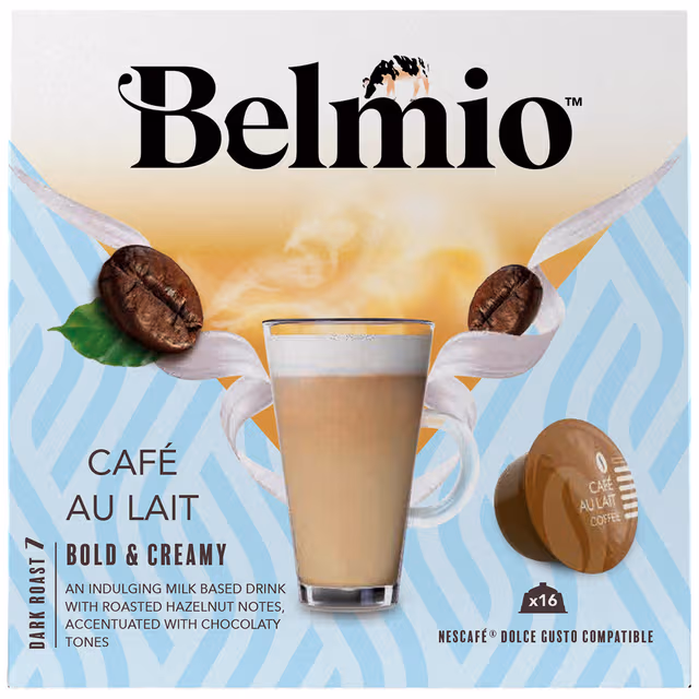 Belmio Café Au Lait kaffekapslar för Dolce Gusto (8x2 pack)