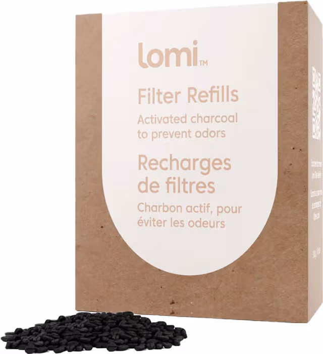 Lomi-Pela filterersättning 80150-LOMICHARCOAL (vitt)