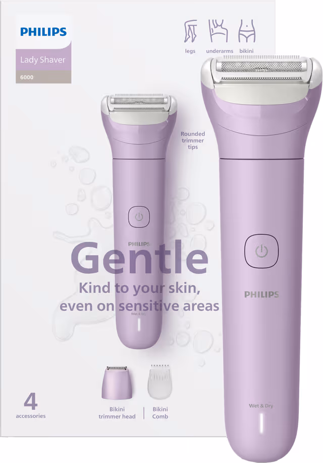 Philips Lady Shaver Series 6000 Trådlös Rakapparat